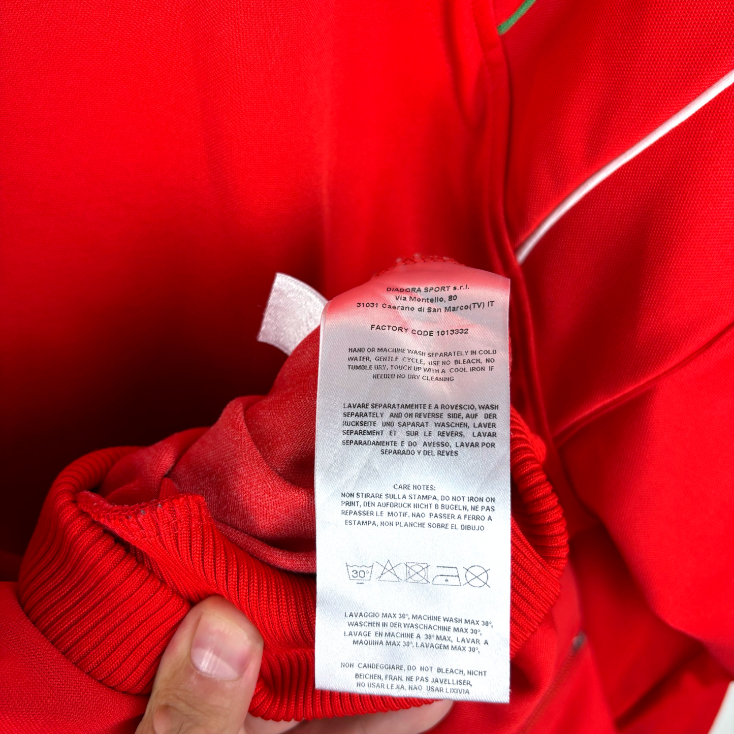 Italy 1986 Diadora Retro Football Zip Track Tracksuit Jacket Anthem