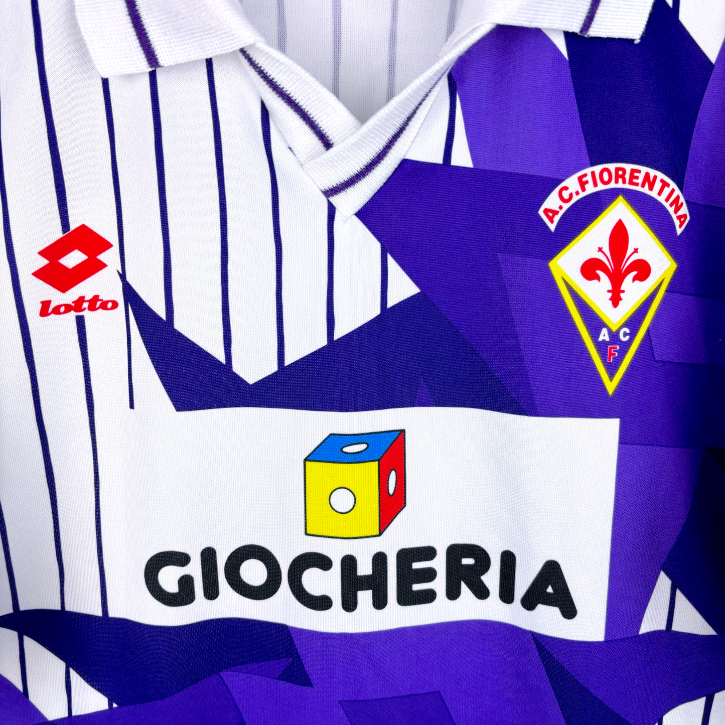 Fiorentina 1991-1992 Away Football Shirt Maglia Calcio Lotto