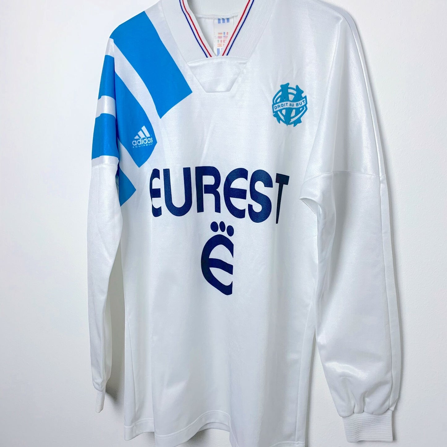 Olympique Marseille 1993-1994 Home Football Maillot Long Sleeve Shirt