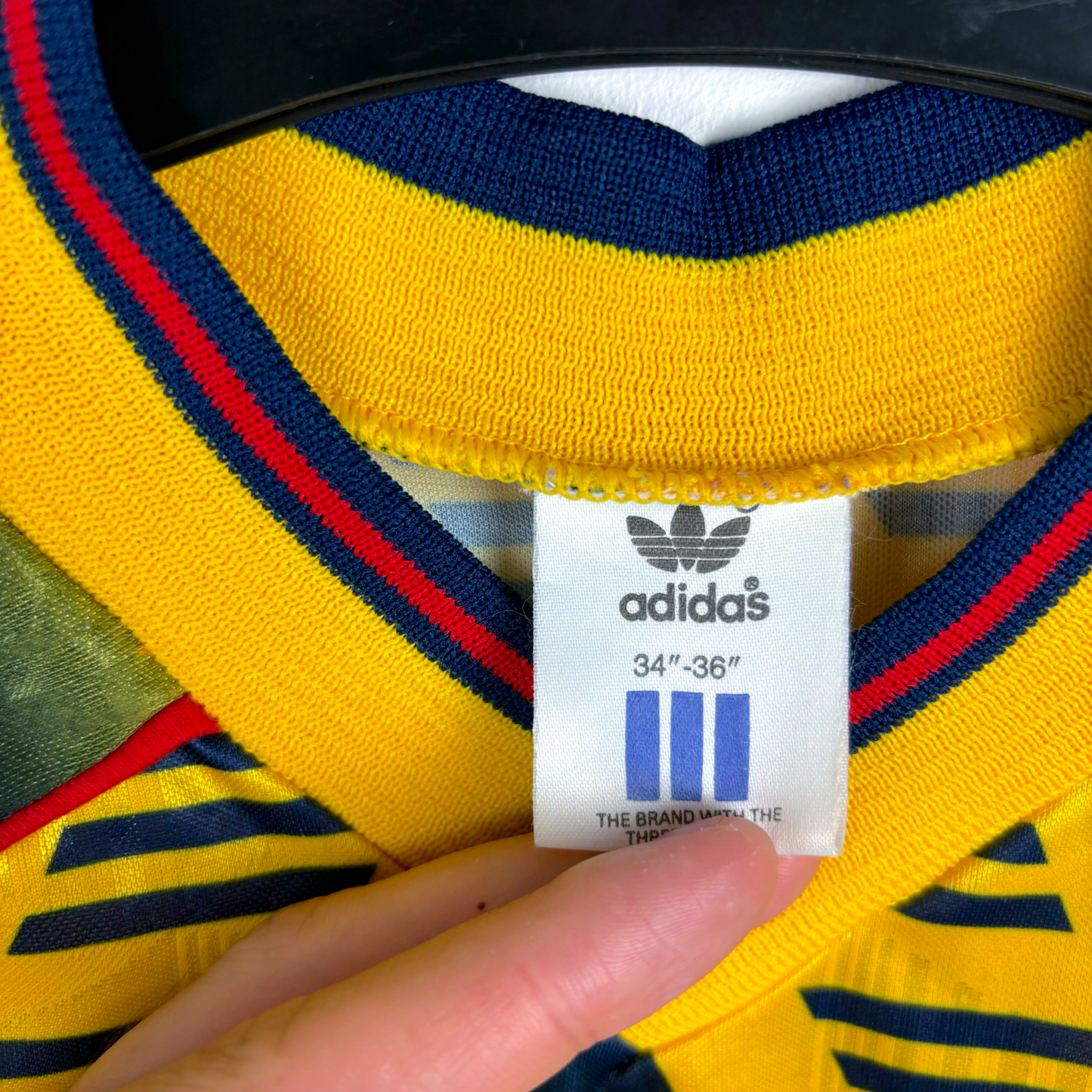 Arsenal 1991/1992/1993 Bruised Banana Away Football Shirt Adidas