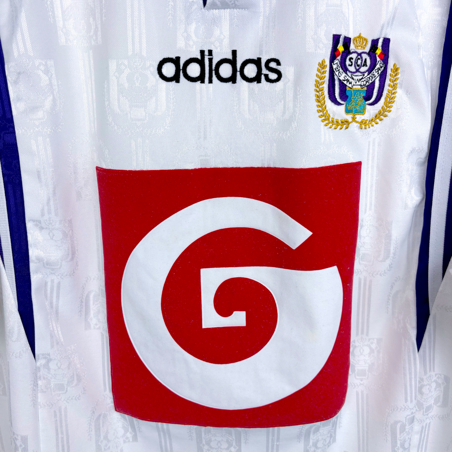 Anderlecht 1996-1997 Home Football Shirt Maillot Jersey Adidas