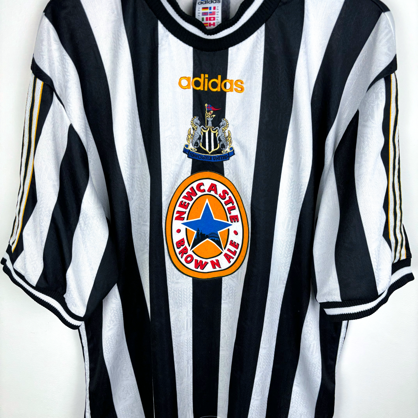 Newcastle United 1997/1998/1999 Home Football Shirt Adidas