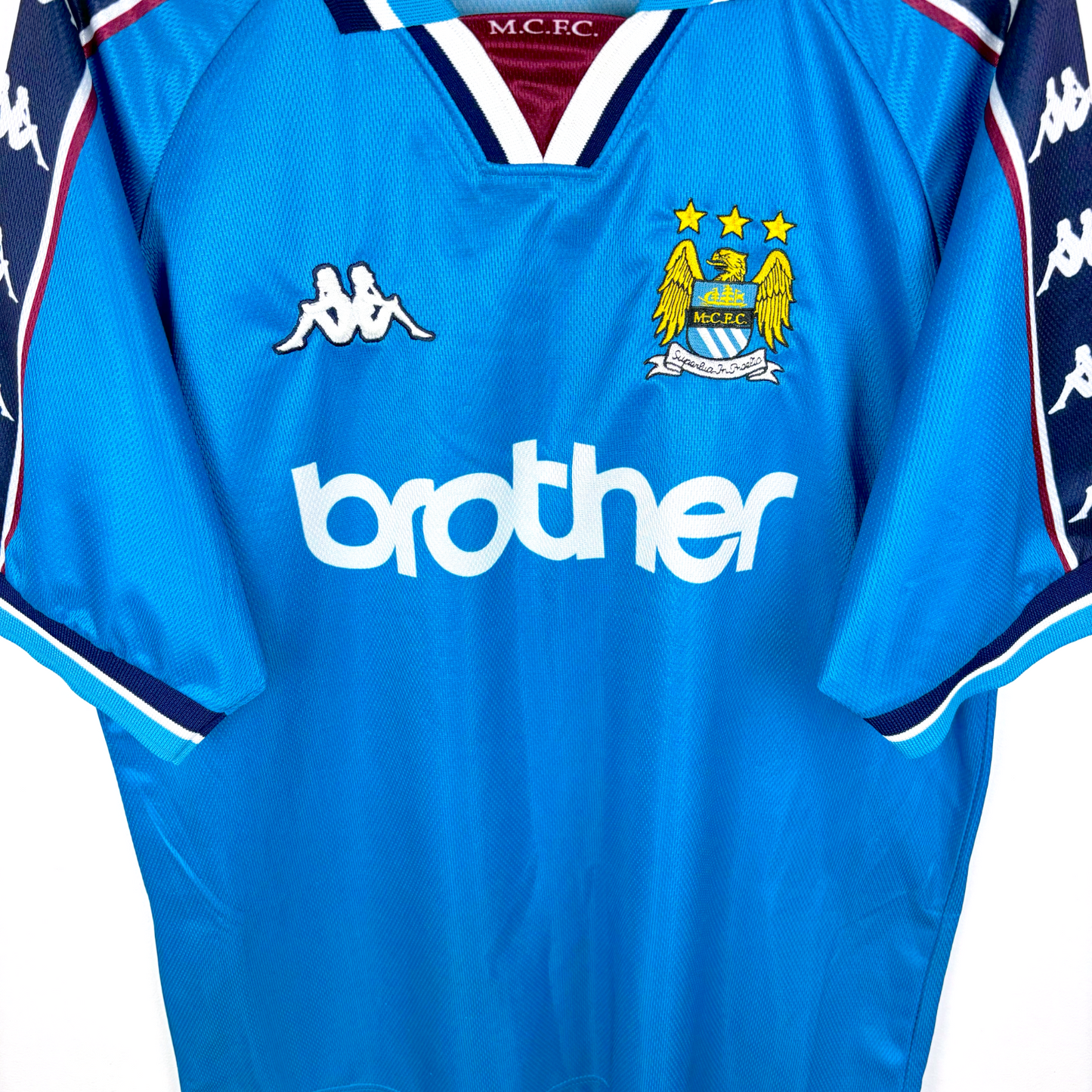 Manchester City 1997/1998/1999 Kappa Home Football Shirt Brother