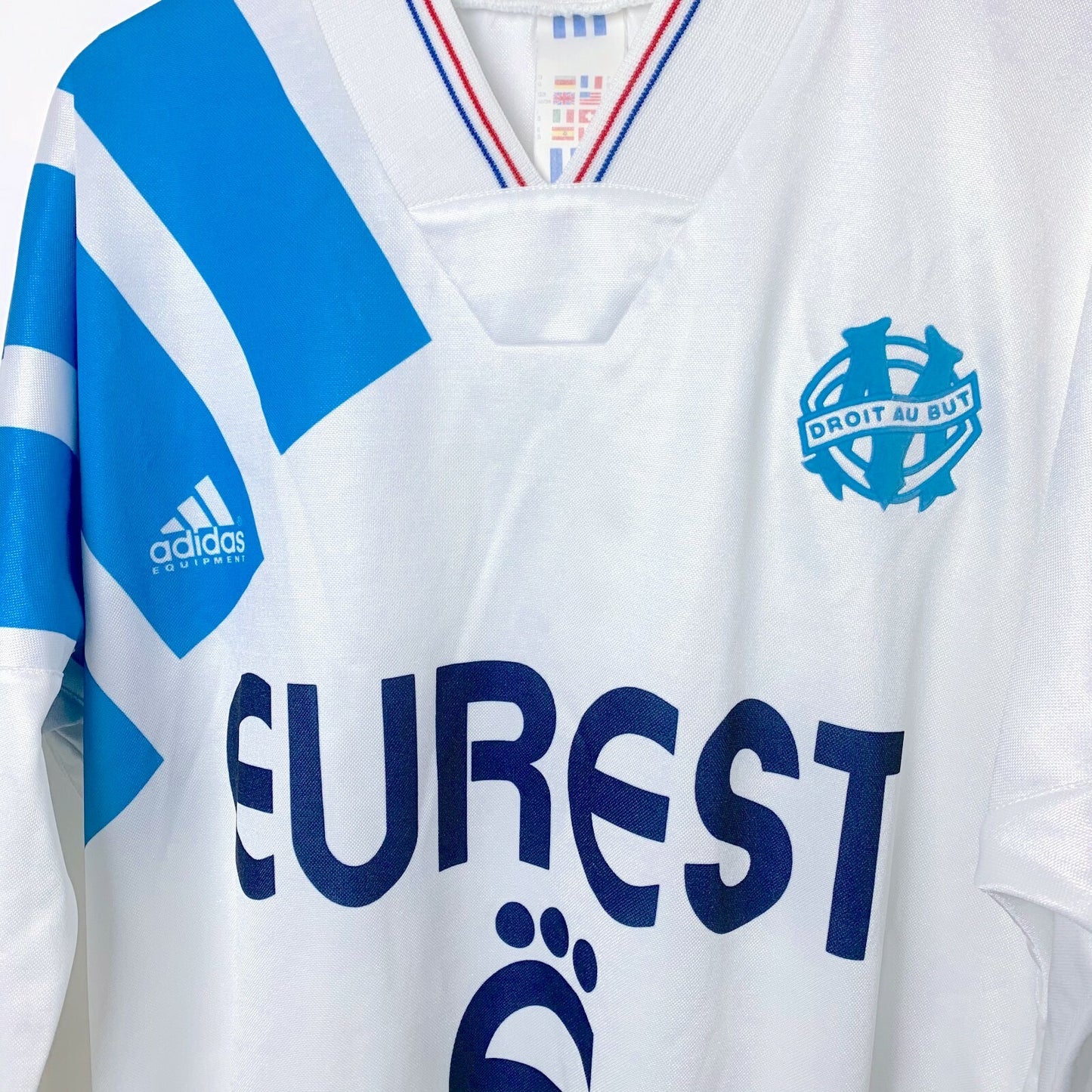 Olympique Marseille 1993-1994 Home Football Maillot Long Sleeve Shirt