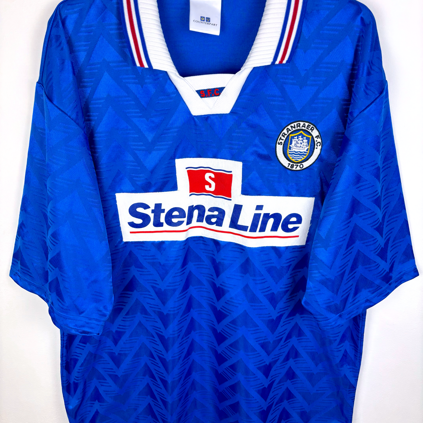 Stranraer 1997/1998/1999 Home Football Shirt Counterpart Stena Line