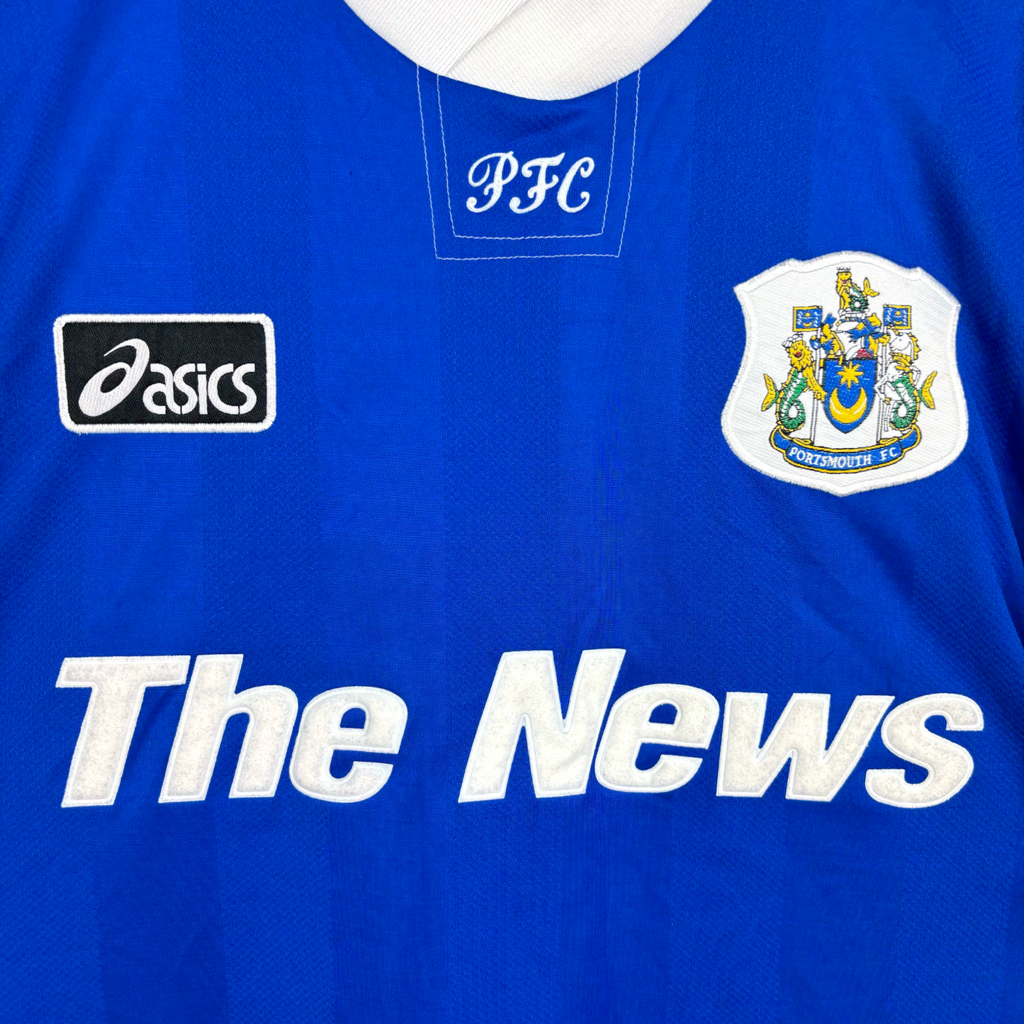 Portsmouth FC 1995/1996/1997 Home Football Shirt Asics Fratton Park