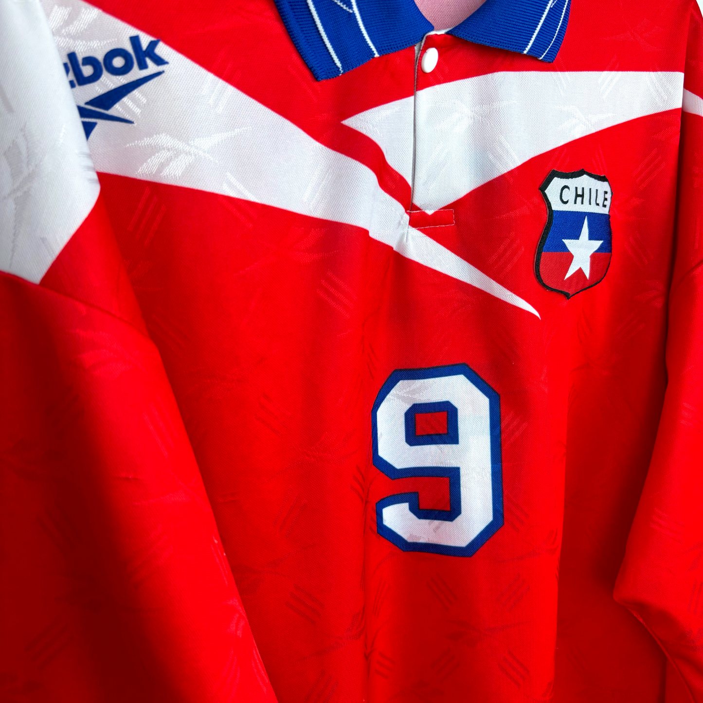 Chile 1997/1998/1999 Home Football Shirt Longsleeve Reebok - 9 Zamarano