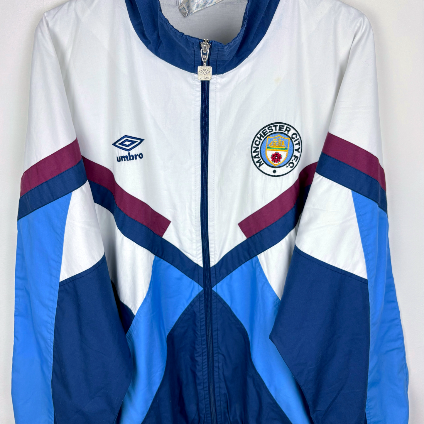 Manchester City 1989/1990/1991 Umbro Training Football Zip Track Tracks