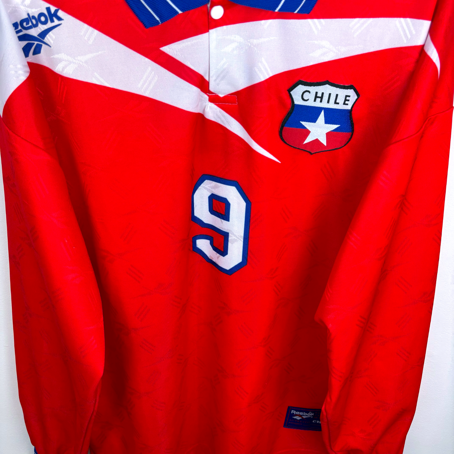 Chile 1997/1998/1999 Home Football Shirt Longsleeve Reebok - 9 Zamarano