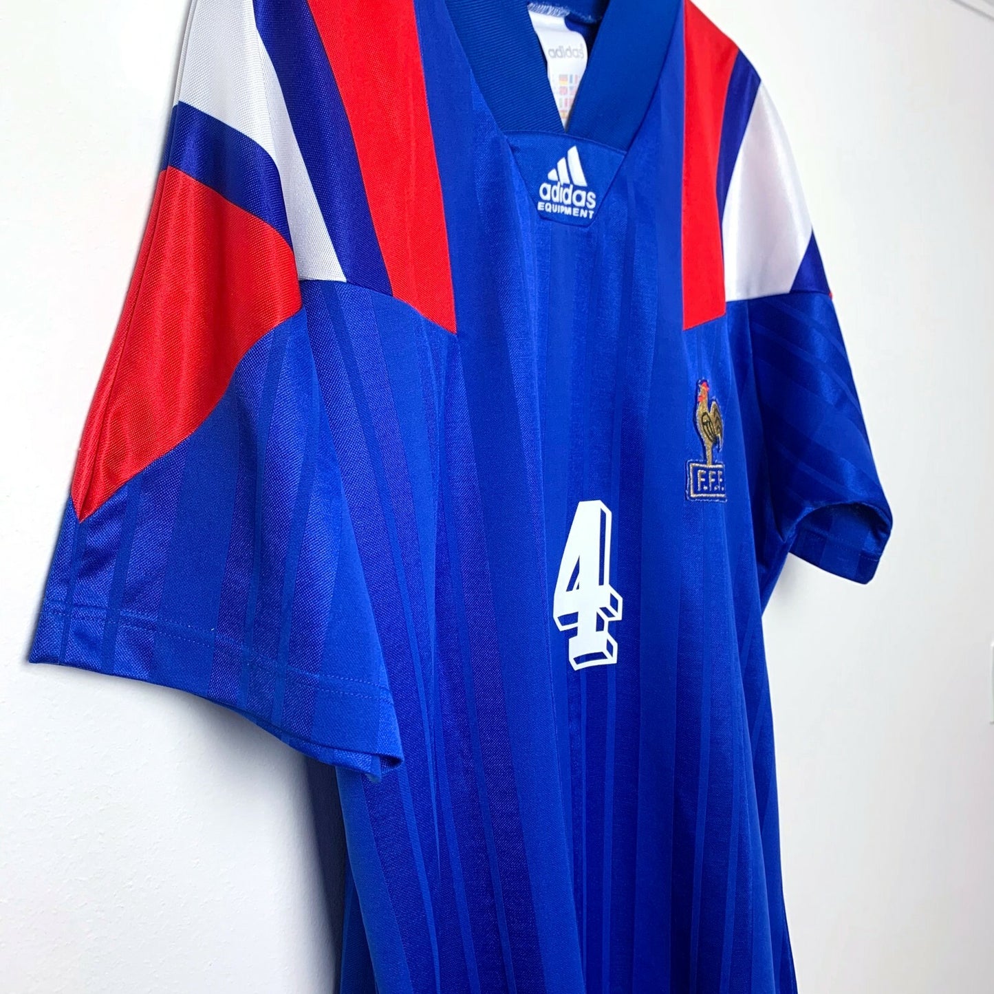 France FFF 1992/1993/1994 Home Football Maillot Shirt Adidas Durand 14