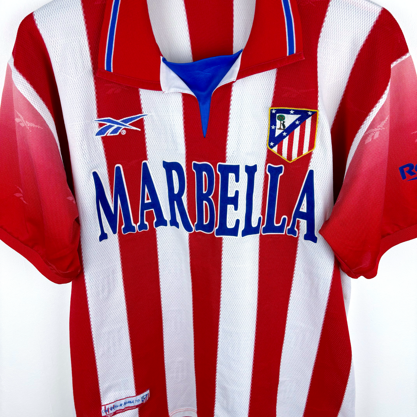 Atletico Madrid 1998-1999 Reebok Home Football Shirt Camiseta Marbella