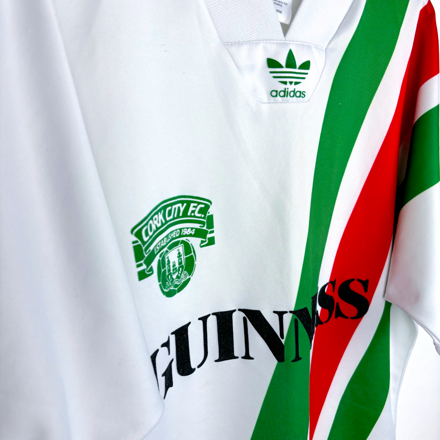Cork City 1991-1992 Football Shirt Jersey Adidas Guinness