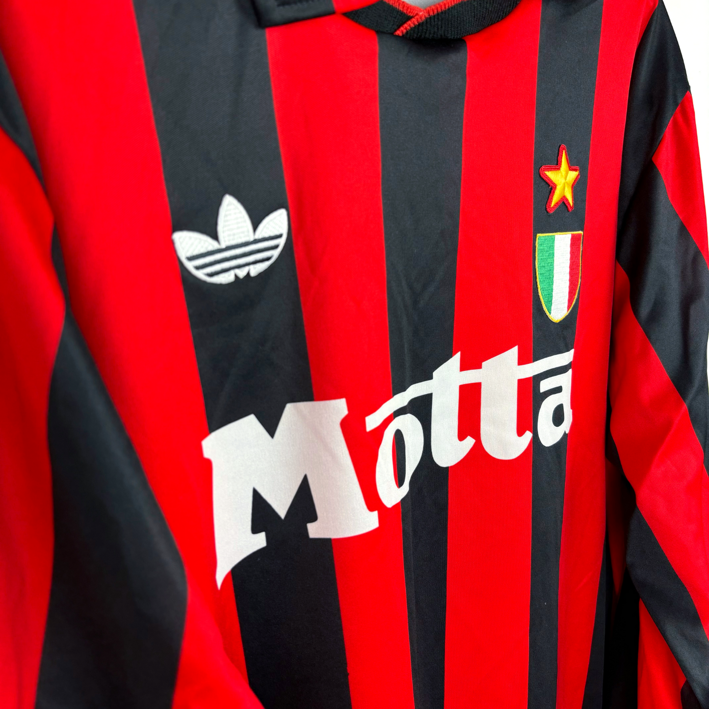 AC Milan 1992-1993 Home Longsleeve Football Shirt Maglia Calcio Adidas