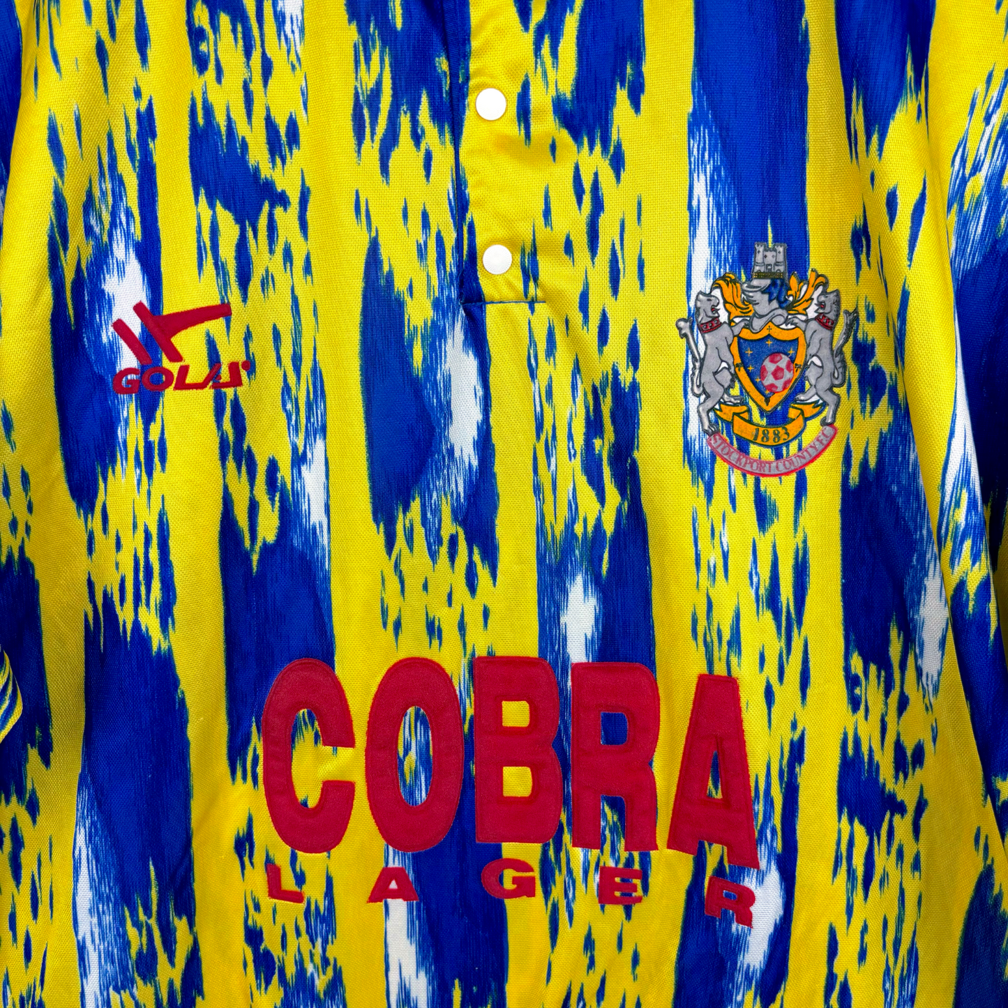 Stockport County 1991-1992 Away Football Shirt Gola Cobra