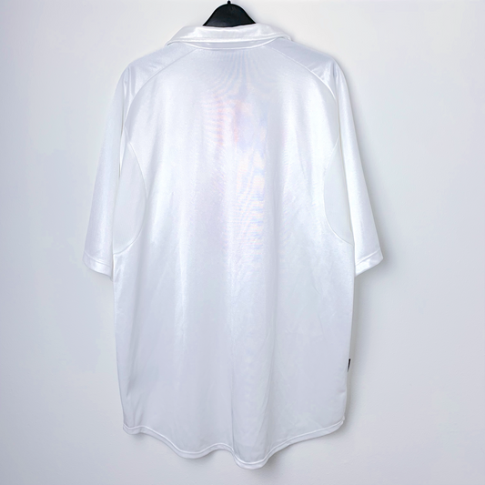 Rear of Bristol City away classic football shirt by Admiral in white with DAS red sponsor