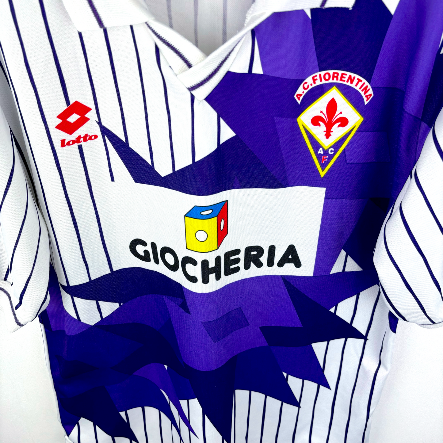 Fiorentina 1991-1992 Away Football Shirt Maglia Calcio Lotto