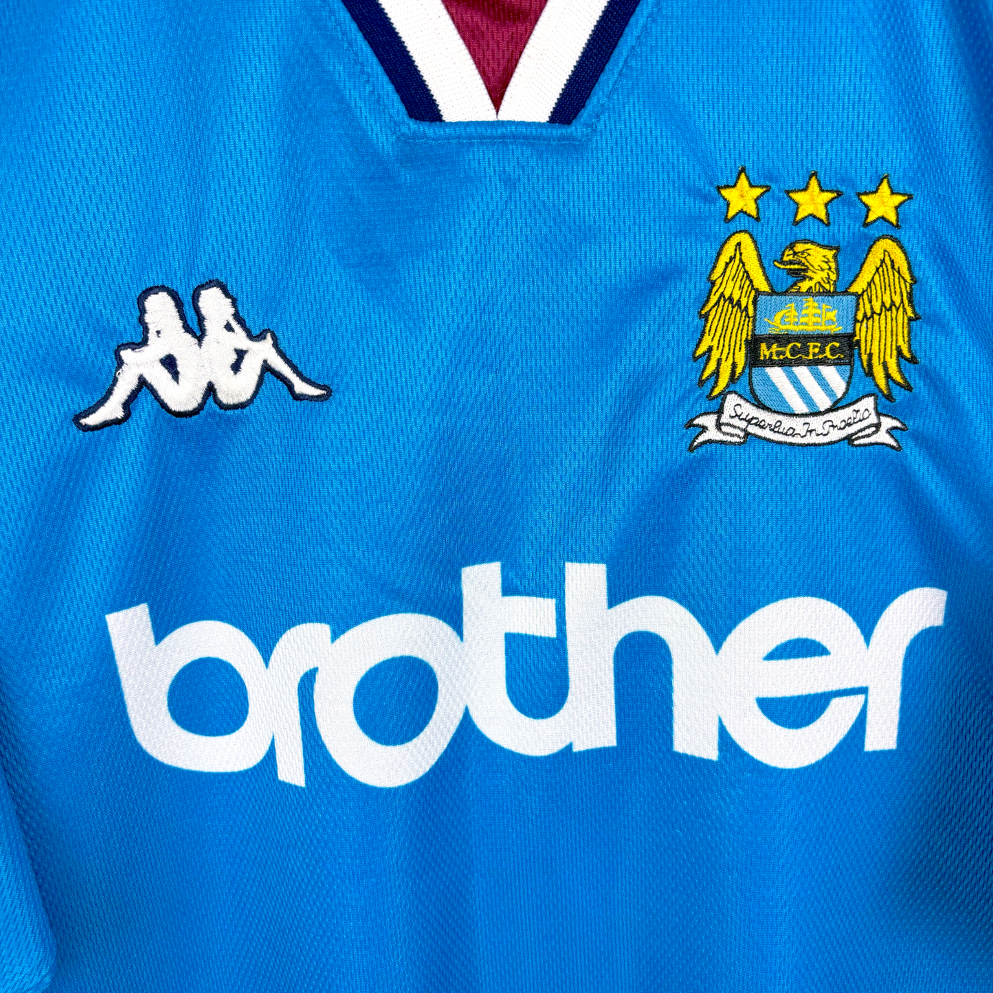Manchester City 1997/1998/1999 Kappa Home Football Shirt Brother