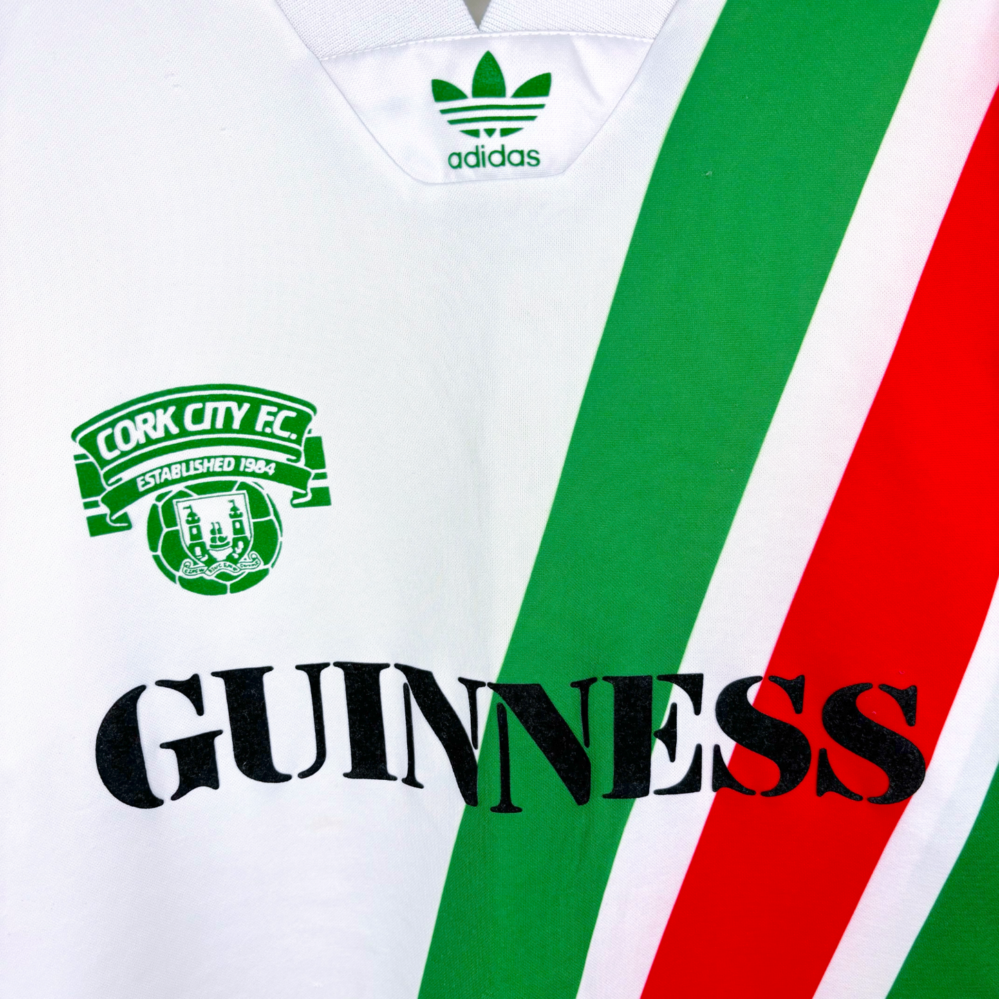 Cork City 1991-1992 Football Shirt Jersey Adidas Guinness