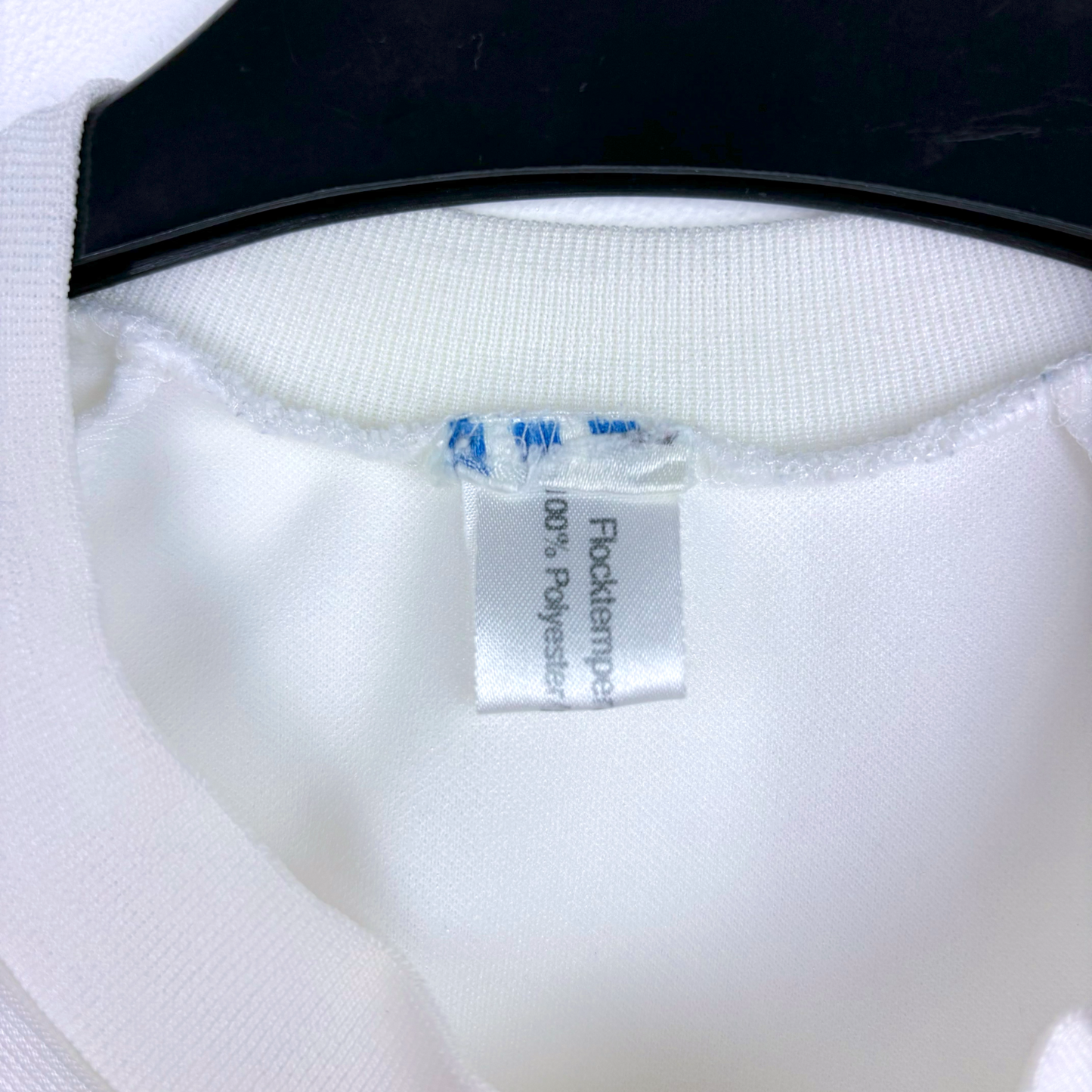 White collar detail with Adidas tag on vintage retro football shirt. - Germany 1988/1989/1990/1991/1992 Adidas Home Football Shirt