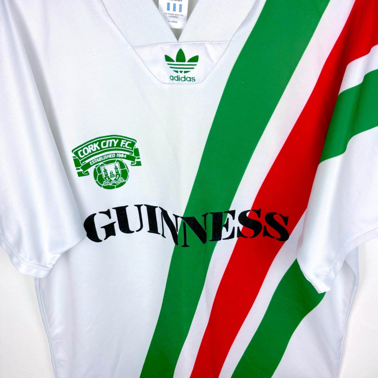 Cork City 1991-1992 Football Shirt Jersey Adidas Guinness