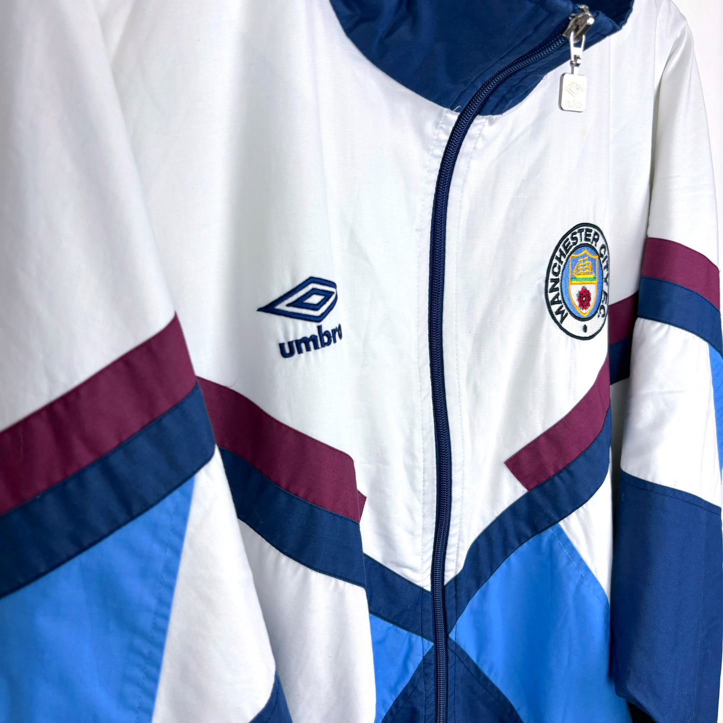Manchester City 1989/1990/1991 Umbro Training Football Zip Track Tracks
