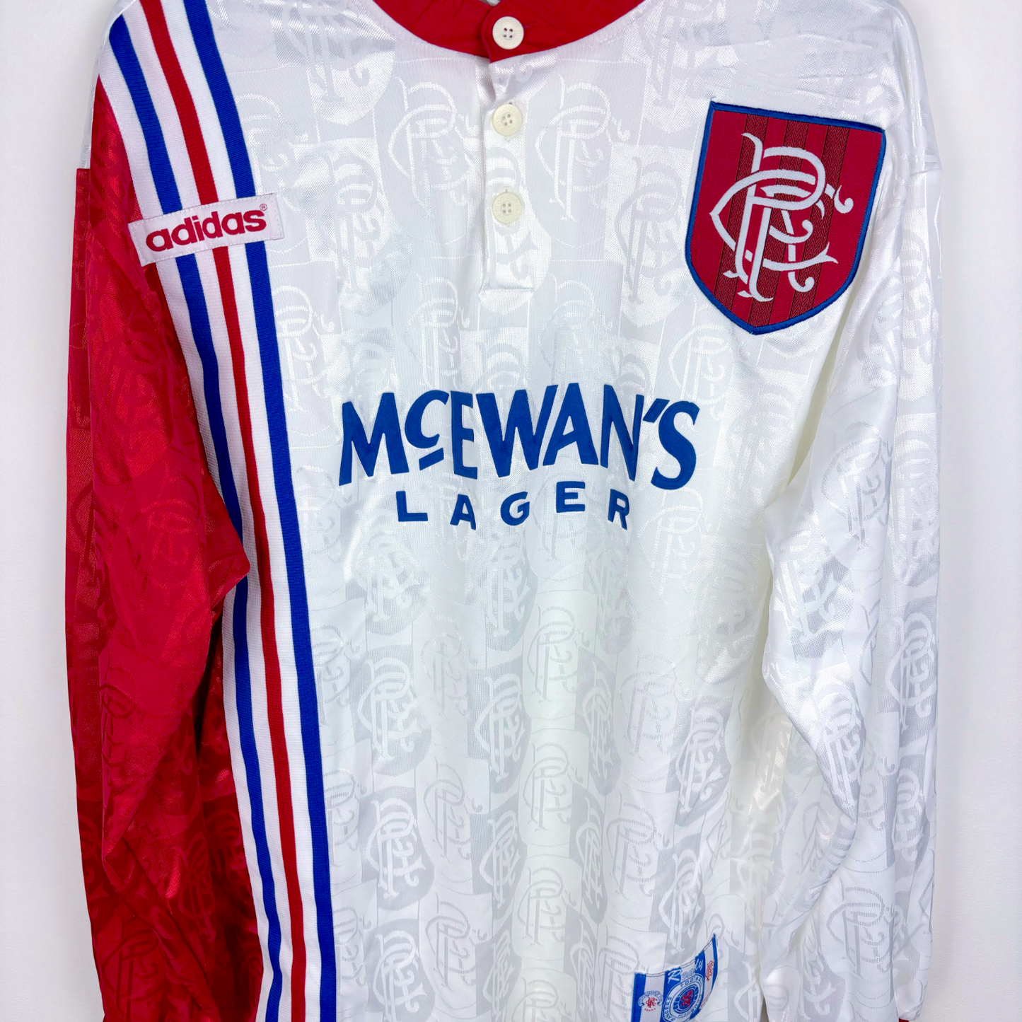Glasgow Rangers 1996-1997 Adidas Away Football Shirt Long Sleeve