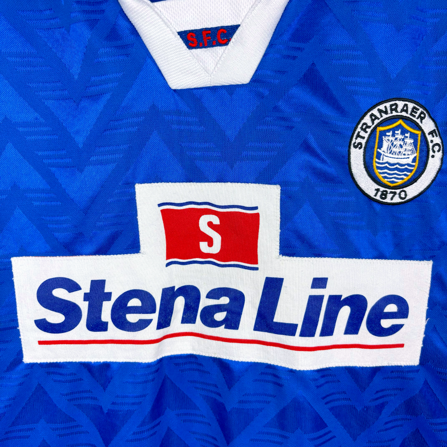 Stranraer 1997/1998/1999 Home Football Shirt Counterpart Stena Line