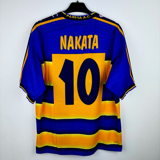Parma 2001-2002 Champion Home Football Shirt - Nakata 10