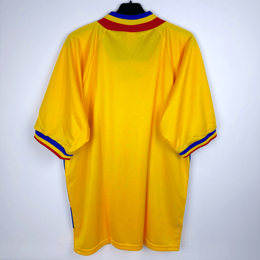 Rear view of Romania 1994-1995 retro football shirt produced by Adidas.