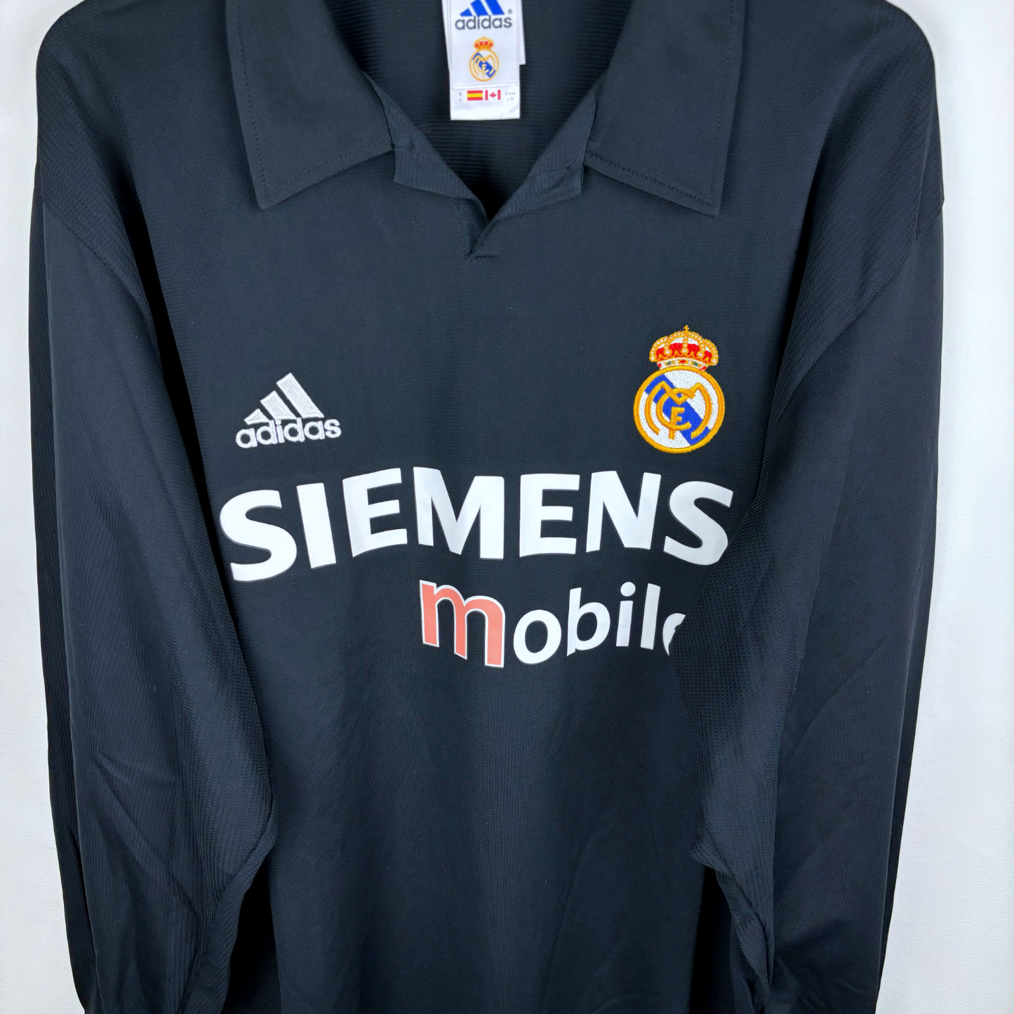 Real Madrid 2001-2002 Away Centenary Long Sleeve Football Shirt Jersey