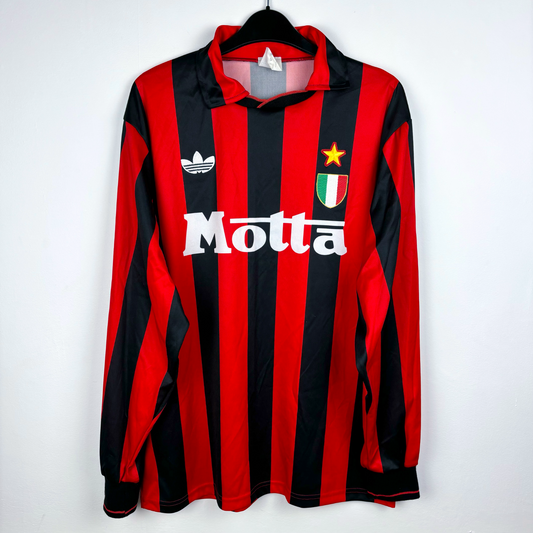 AC Milan 1992-1993 Home Longsleeve Football Shirt Maglia Calcio Adidas