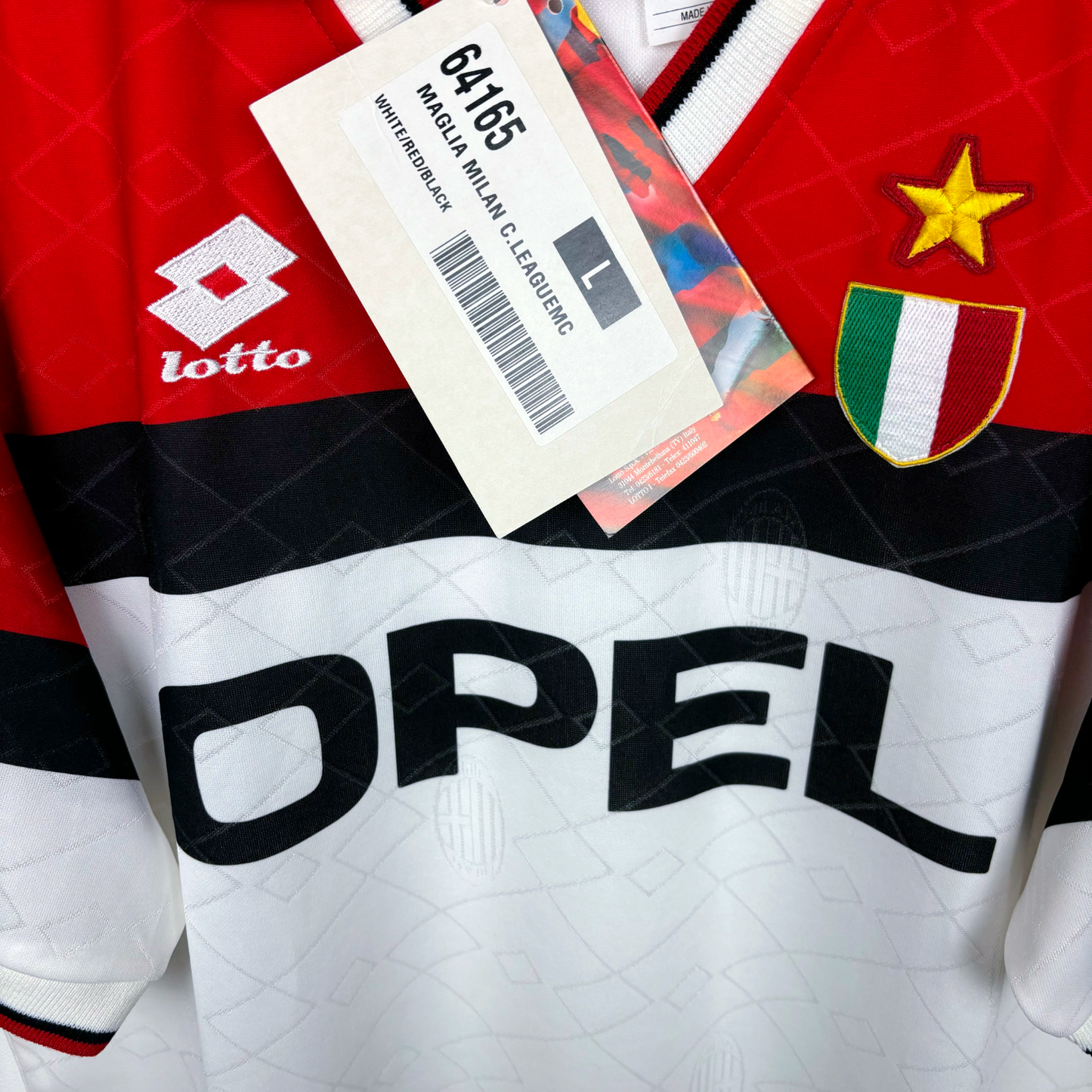 BNWT AC Milan 1994-1995 Away Champions League Football Shirt Lotto