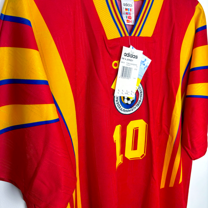 BNWT Romania 1996/1997/1998 Euro 96 Away Football Shirt Adidas - Hagi 10