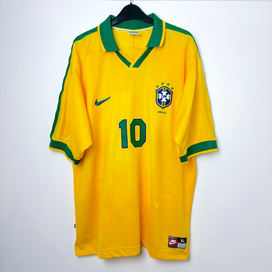 Brazil Copa America 1997-1998 Home Football Shirt Camisa Nike - Ronaldo