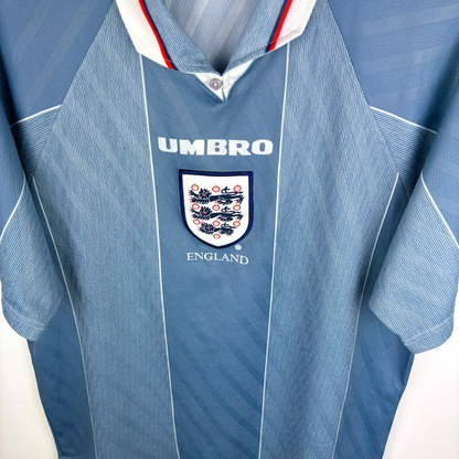 England 1995/1996/1997 Euro Umbro Away Football Shirt