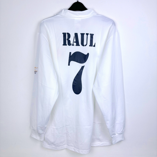 Real Madrid 2001-2002 Centenary Long Sleeve Football Shirt Jersey Adida