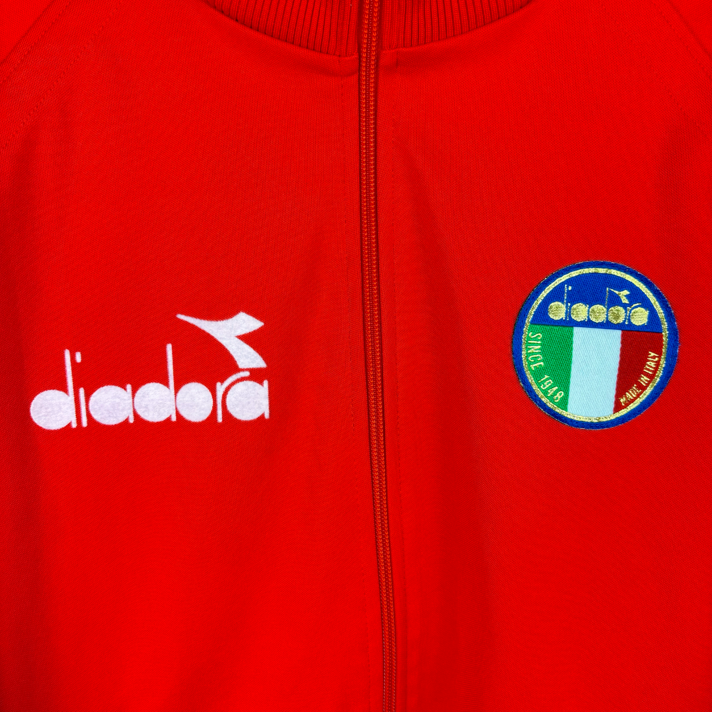Italy 1986 Diadora  Retro Football Zip Track Tracksuit Jacket Anthem