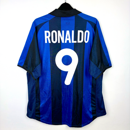 Inter Milan 2001-2002 Home Football Shirt Maglia Calcio Nike - Ronaldo