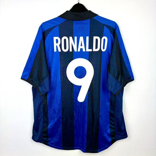 Inter Milan 2001-2002 Home Football Shirt Maglia Calcio Nike - Ronaldo