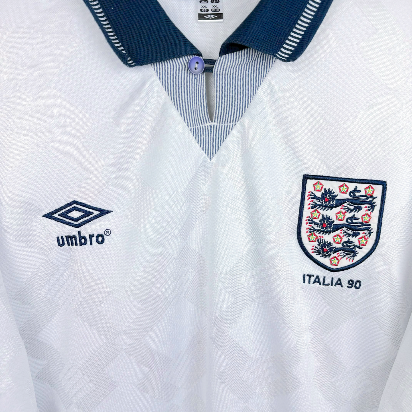 England 1990/1991/1992 Home Umbro Football Shirt Reissue - 19 Gascoigne