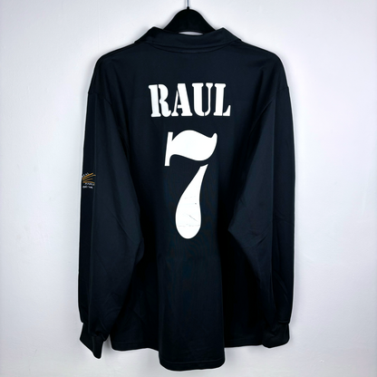 Real Madrid 2001-2002 Away Centenary Long Sleeve Football Shirt Jersey