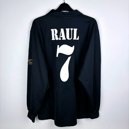 Real Madrid 2001-2002 Away Centenary Long Sleeve Football Shirt Jersey