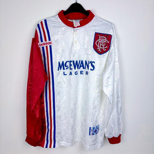 Glasgow Rangers 1996-1997 Adidas Away Football Shirt Long Sleeve