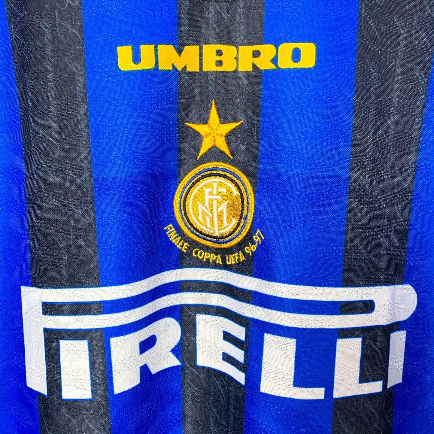 Inter Milan 1996-1997 'Finale Coppa UEFA' Umbro Home Football Shirt