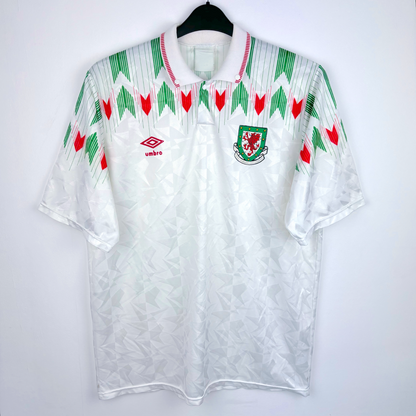 Wales Cymru 1990/1991/1992/1993 Away Football Shirt Umbro