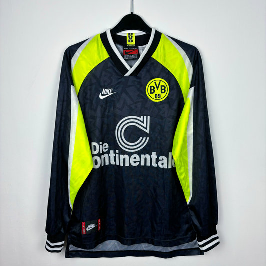Borussia Dortmund 1995-1996 Away Long Sleeve Football Shirt Nike