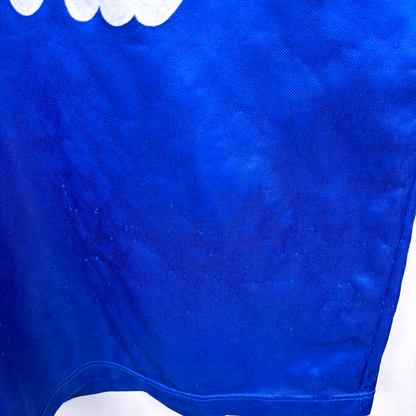 Blue vintage football shirt with subtle tone-on-tone pattern and white lettering detail. - Cruzeiro 1993/1994/1995 Home Football Shirt Camisa Finta