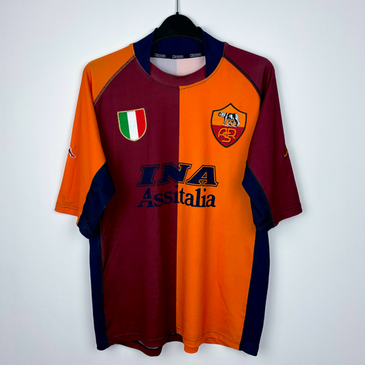 AS Roma 2001/2002 European UCL Football Shirt Maglia Calcio Kappa