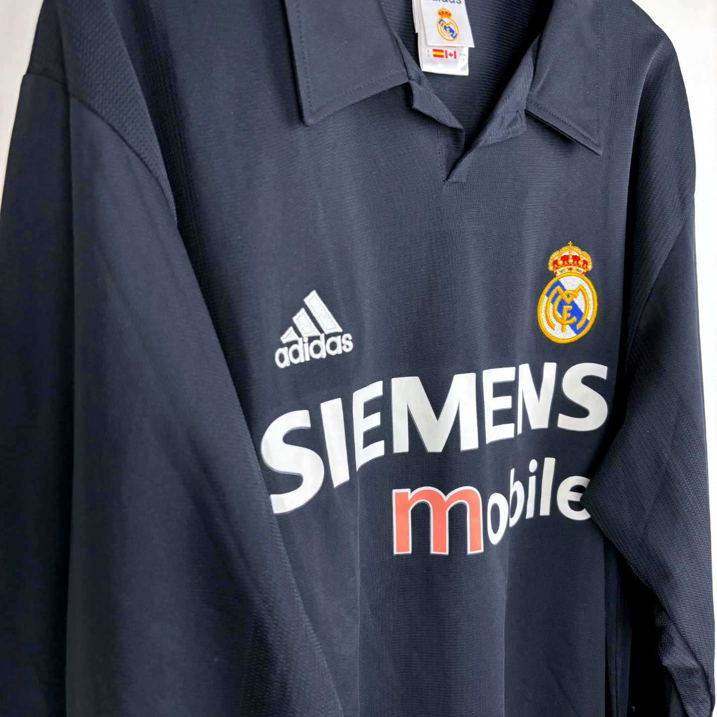 Real Madrid 2001-2002 Away Centenary Long Sleeve Football Shirt Jersey