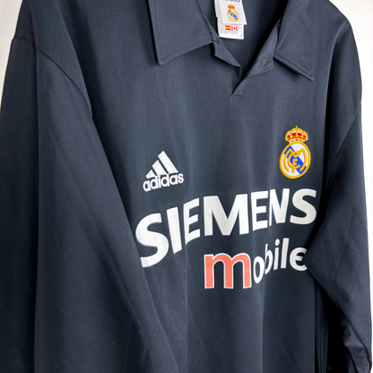 Real Madrid 2001-2002 Away Centenary Long Sleeve Football Shirt Jersey